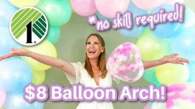 Your next party NEEDS this Dollar Tree Balloon Arch (no stand required!)🎈