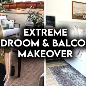 EXTREME PRIMARY BEDROOM + BALCONY MAKEOVER | LAKE HOUSE