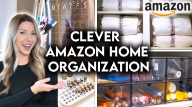 10 CLEVER AMAZON HOME ORGANIZATION IDEAS + STORAGE HACKS